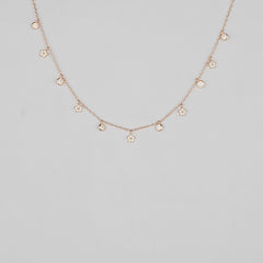 925 Sterling Silver Rosegold Stellar Grace Necklace