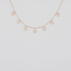 925 Sterling Silver Rosegold Royal Blush Necklace