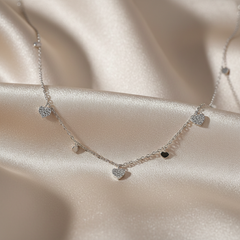 925 Sterling Silver Harmony Hearts Necklace