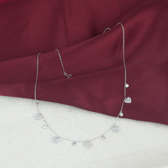 925 Sterling Silver Zircon Love Necklace
