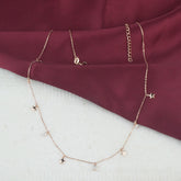 925 Sterling Silver Rosegold Twinkle Trail Necklace