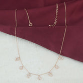 925 Sterling Silver Rosegold Royal Blush Necklace