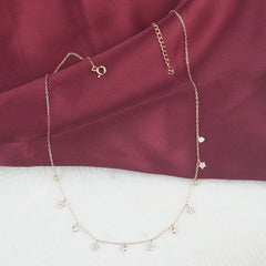 925 Sterling Silver Rosegold Stellar Grace Necklace