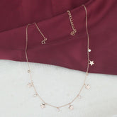 925 Sterling Silver Rosegold Celestial Edge Necklace