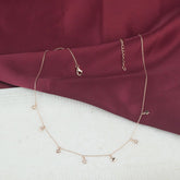 925 Sterling Silver Rosegold Twilight Whisper Necklace
