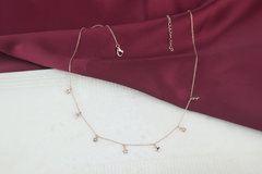 925 Sterling Silver Rosegold Twilight Whisper Necklace
