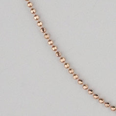 925 Sterling Silver Rosegold Bead Chain