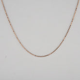 925 Sterling Silver Rosegold Bead Chain