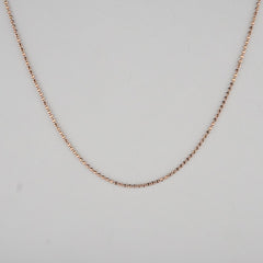 925 Sterling Silver Rosegold Bead Chain