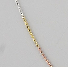 925 Sterling Silver Tricolor Dainty Bead