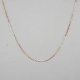 925 Sterling Silver Tricolor Dainty Bead