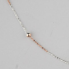 925 Sterling Silver Dual Tone Ball Chain