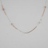 925 Sterling Silver Dual Tone Ball Chain