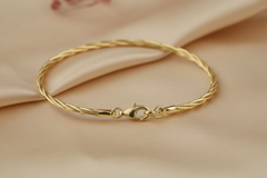 925 Sterling Silver Golden Twist Bracelet