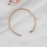 925 Sterling Silver Rosegold Twist Bracelet