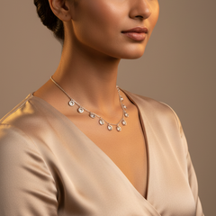 925 Sterling Silver Midnight Glow Charm Necklace
