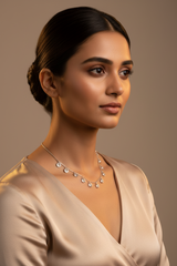 925 Sterling Silver Midnight Glow Charm Necklace