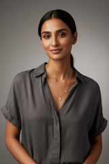 925 Sterling Silver Elegant TearDrop Charm Necklace