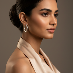 925 Sterling Silver Classic Twist Hoop Earrings