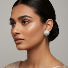925 Sterling Silver Radiant Disc Studs