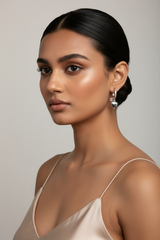 925 Sterling Silver Heart Hoop Huggie Earrings