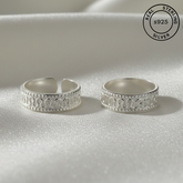 925 Sterling Silver Floral Engraved Toe Rings