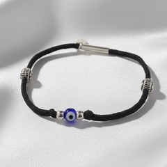 925 Sterling Silver Evil Eye Black Thread Anklet