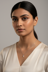 925 Sterling Silver Solitaire Chain Pendant