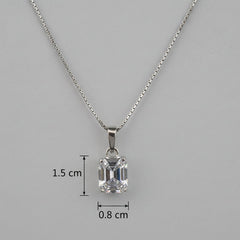 925 Sterling Silver Solitaire Chain Pendant