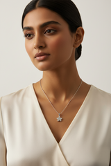 925 Sterling Silver Solitaire Chain Pendant