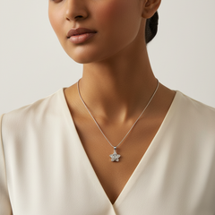 925 Sterling Silver Solitaire Chain Pendant