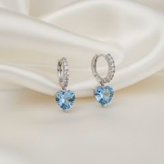 Silver Eternal Love Aqua Pendant Set