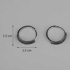 925 Sterling Silver Ocean Spark Hoops