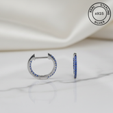 925 Sterling Silver Ocean Spark Hoops