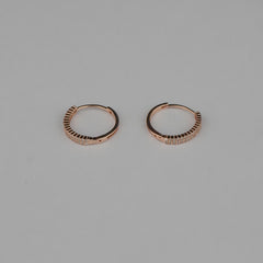 925 Sterling Silver Rosegold Spark Silver Hoops