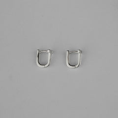 Pair of silver hoop earrings