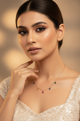 925 Sterling Silver Rosegold Aurora Necklace