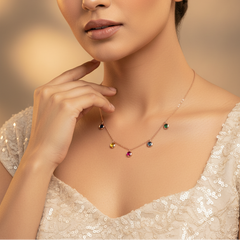 925 Sterling Silver Rosegold Aurora Necklace