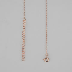 925 Sterling Silver Celeste Sparkle Necklace (Rose Gold)