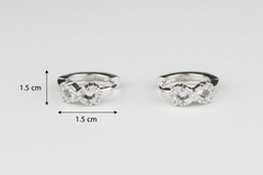 925 Sterling Silver Infinity Zircon Hoop Earrings