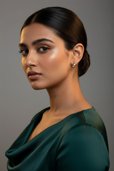 925 Sterling Silver Dainty Crystal Huggie Hoop Earrings