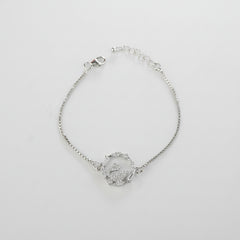 925 Sterling Silver Swan Zircon Bracelet