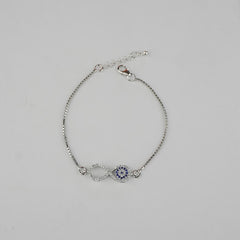 925 Sterling Silver Infinity Evil Eye Bracelet