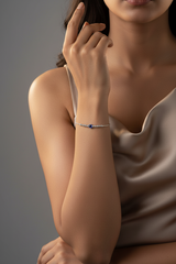 925 Sterling Silver Beaded Evil Eye Bracelet