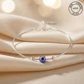 925 Sterling Silver Minimal Evil Eye Bracelet