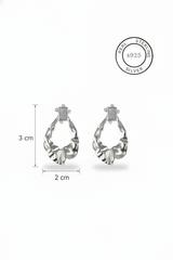 Silver Lava Drop Dangles