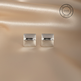 Silver Mother Of Pearl Square Studs