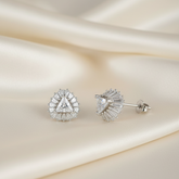 Silver Zircon Radiant Studs