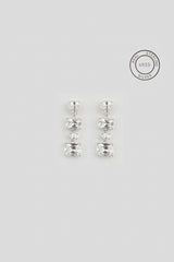Silver Dazzling Zircon Danglers