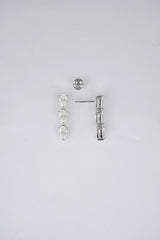 Silver Sleek Zircon Dangles